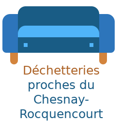 Canapé pour une déchetterie proche du Chesnay-Rocuqencourt