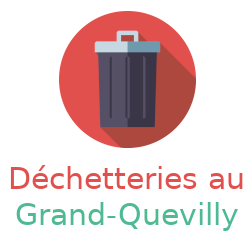 Poubelle dans une déchetterie au Grand-Quevilly
