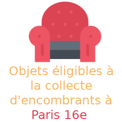 Objets éligibles à la collecte des encombrants à Paris 16e